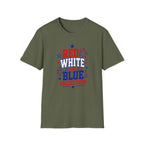 Patriotic Uncles Crew Graphic Tee - 4th of July Red White and Blue Uncle Fireworks cle T-Shirt