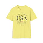 USA Faith Freedom T-Shirt | Patriotic 250 Years Liberty Graphic Tee, American Flag Heritage Top