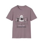 Ghost Reader T-Shirt — "Side Quest: Visit the Bookstore" Cute Halloween Book Lover Tee