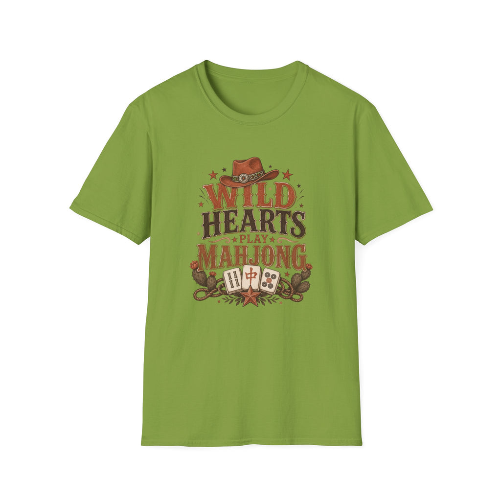 Wild Hearts Play Mahjong Western Graphic T-Shirt