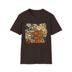 Halloween Vintage Graphic T-Shirt — Pumpkins, Cats & Spooky Night