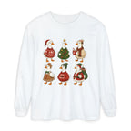 Cute Christmas Geese Holiday Ducks in Sweaters & Tree Long Sleeve T-shirt