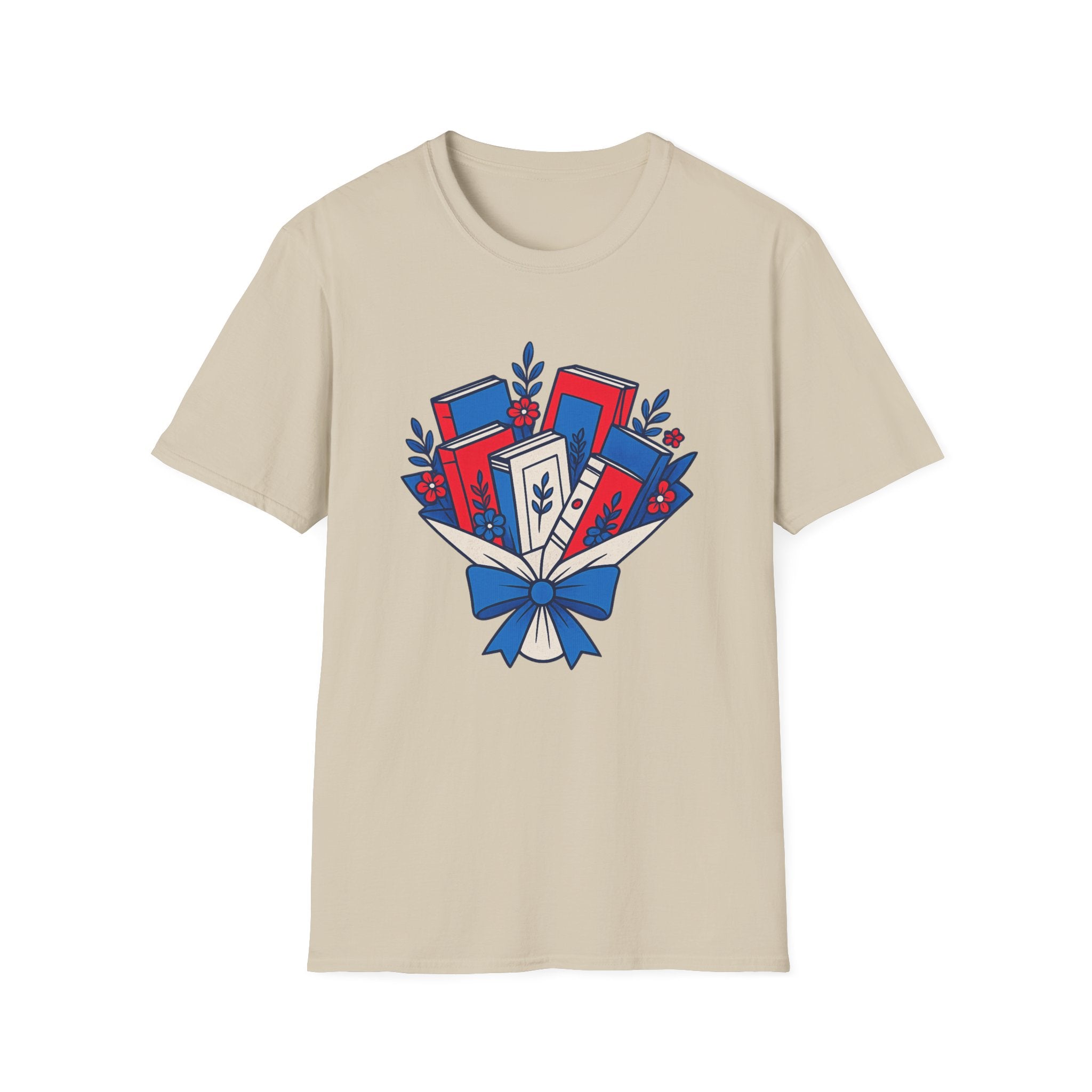 Patriotic Book Lover T-Shirt, Americana Reading Graphic Tee, Retro Library Shirt, Fourth of July Books Design, Cute Teacher Reader Apparel T-Shirt