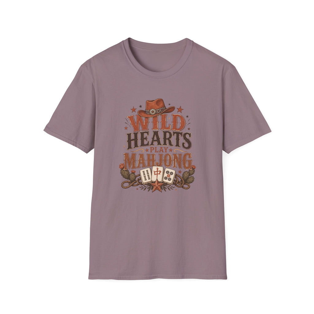 Wild Hearts Play Mahjong Western Graphic T-Shirt