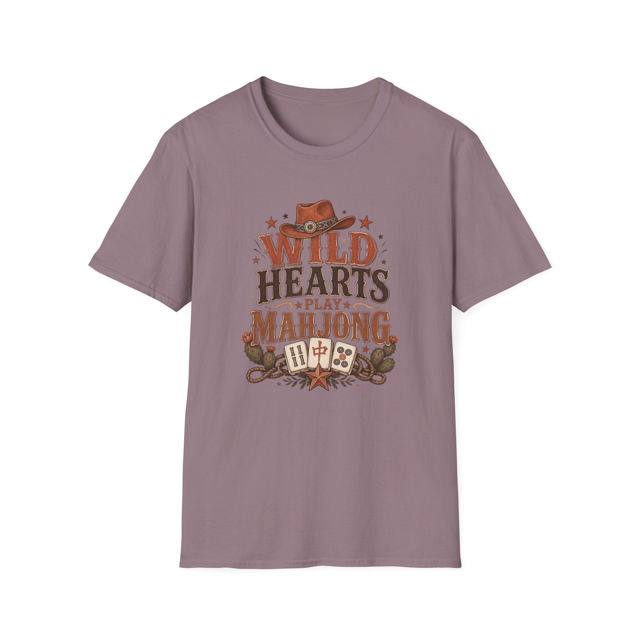 Wild Hearts Play Mahjong Western Graphic T-Shirt