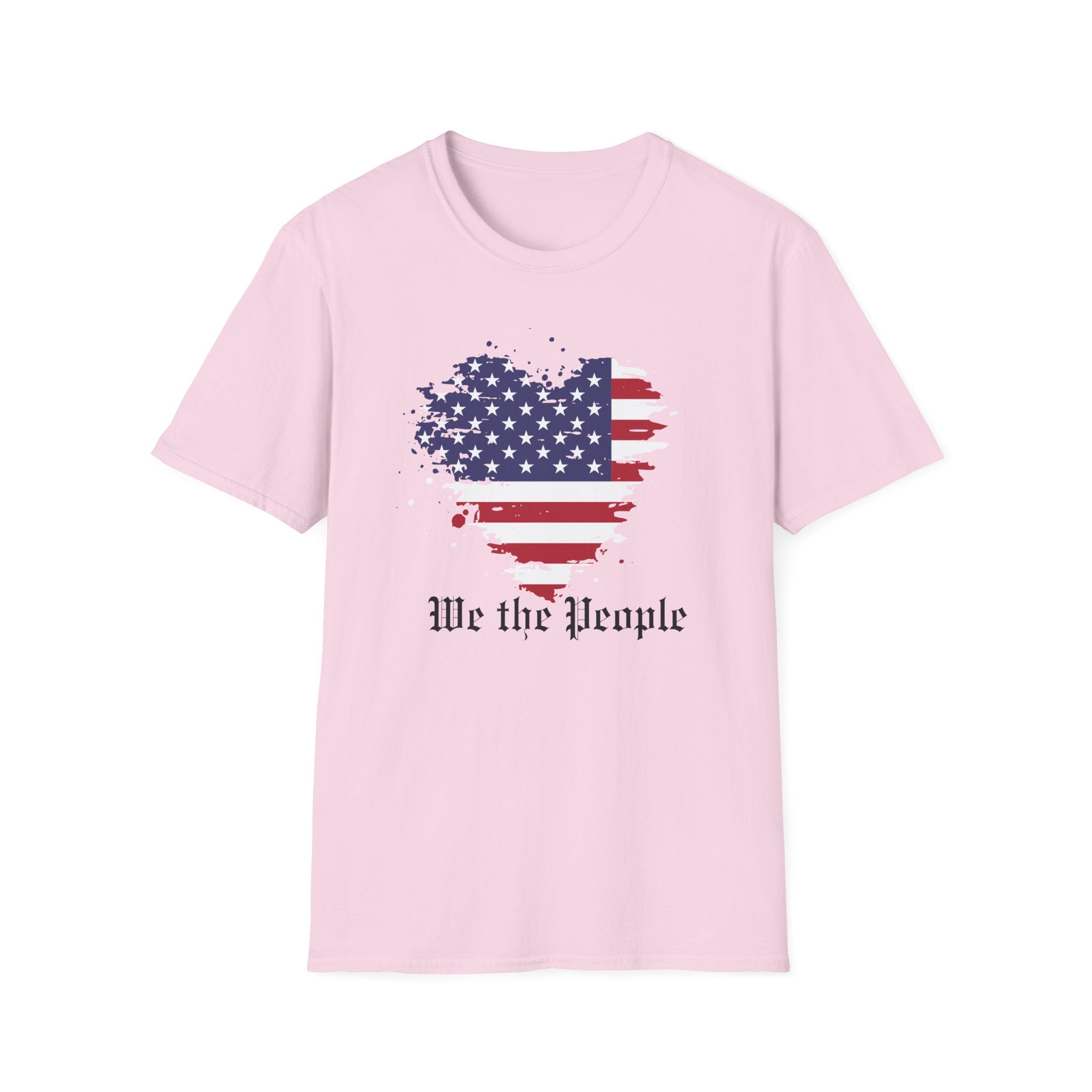 We the People T-Shirt, Distressed Splatter American Flag Tee, Patriotic Constitution Shirt, 4th of July USA Gift, Grunge Flag Shirt
