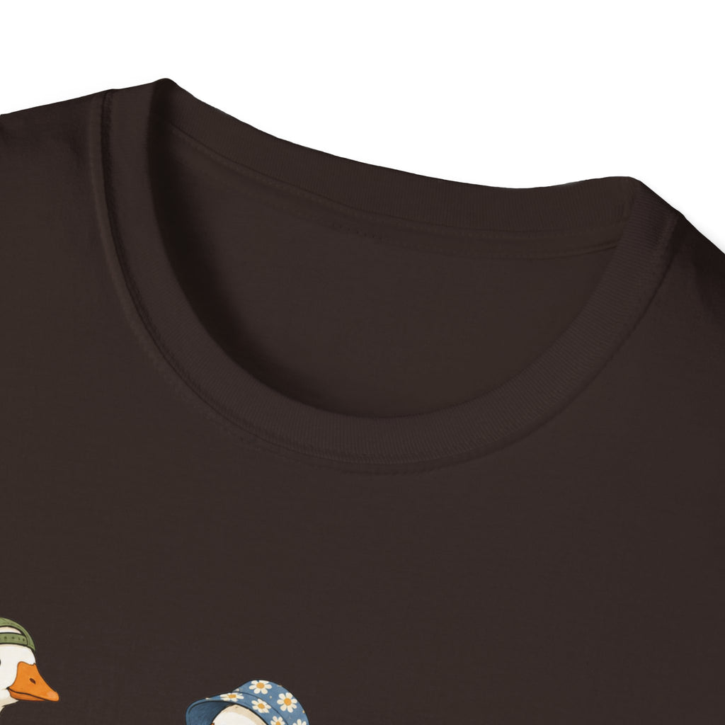 Cute Whimsical Vintage Goose Family T-Shirt