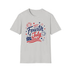 Patriotic Happy Fourth of July Graphic Tee USA Star Spangled- Celebration Flag T-Shirt