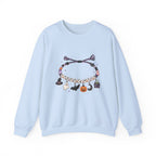 Halloween Spooky Vibes Friendship Bracelet Crewneck Sweatshirt