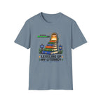 Literacy Level-Up T-Shirt — "Leveling Up My Literacy" Book Gamer Tee