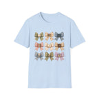 Bow Pattern T-Shirt — Vintage Floral Ribbon Graphic Tee