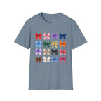Bow Pattern T-Shirt — Colorful Ribbon Graphic Tee