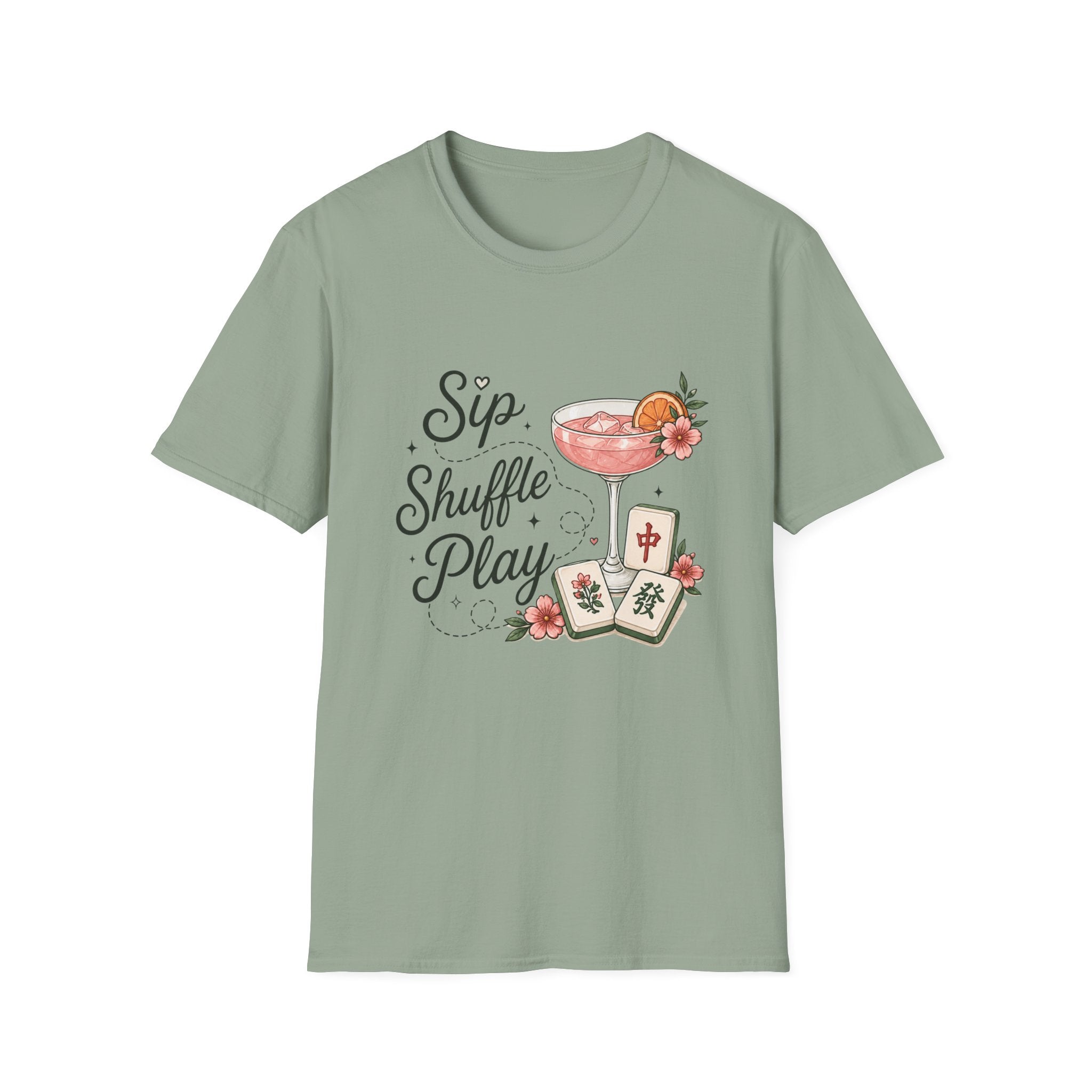 Sip Shuffle Play Cocktail & Mahjong T‑Shirt