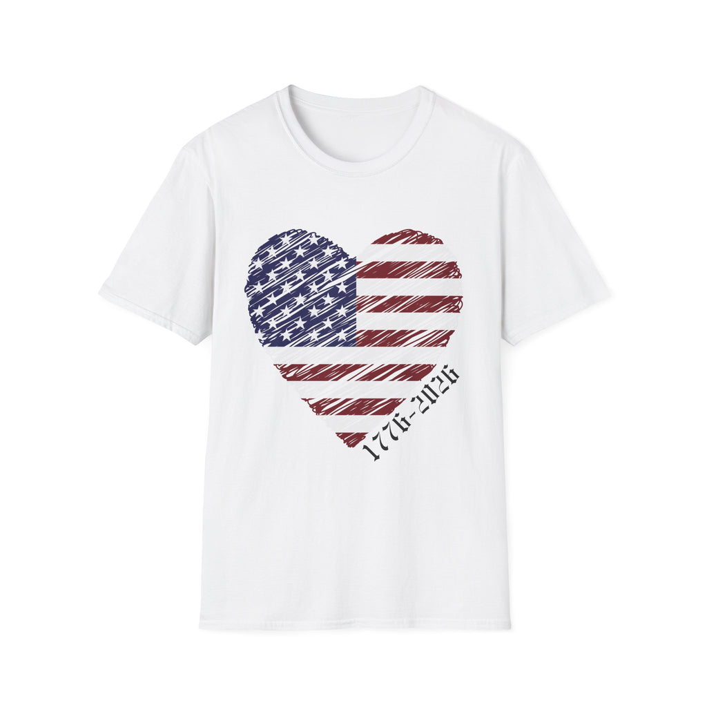 Retro American Flag Heart T-Shirt, Patriotic USA Graphic Tee, Vintage Fourth of July Shirt, Distressed Americana Apparel, Independence Day Fashion