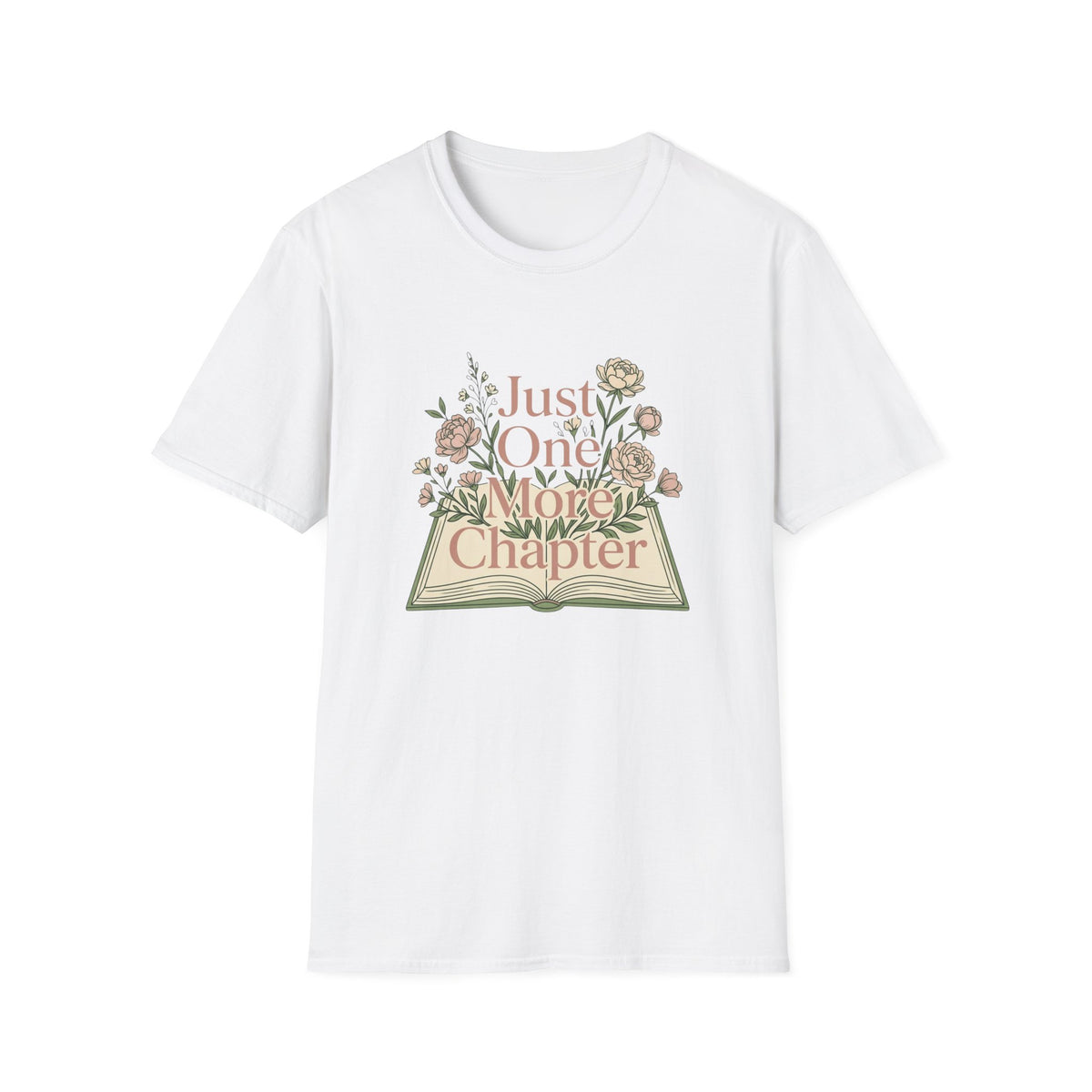 Just One More Chapter T-Shirt — Floral Book Lover Tee
