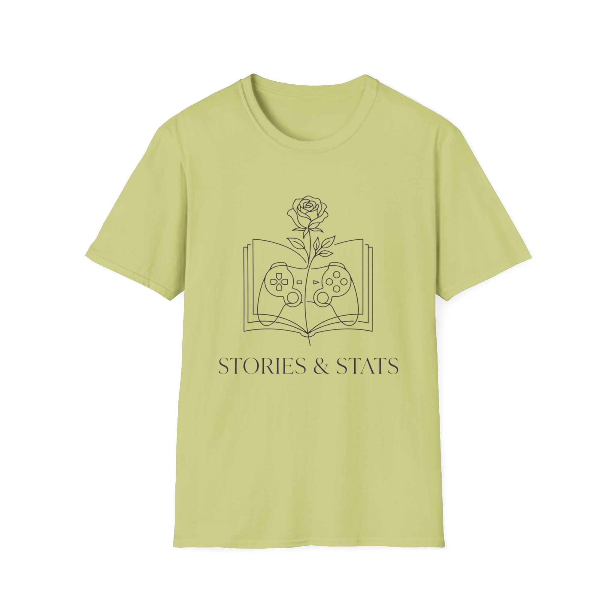 T-Shirt — "Stories & Saves" Gamer Book Graphic Tee
