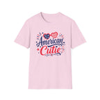 American Cutie T-Shirt | Patriotic Heart Sunglasses Graphic Tee, Fourth Of July Stars Fireworks Top
