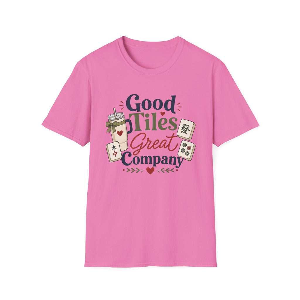 Mahjong T-Shirt — "Good Tiles, Great Company" Casual Tee