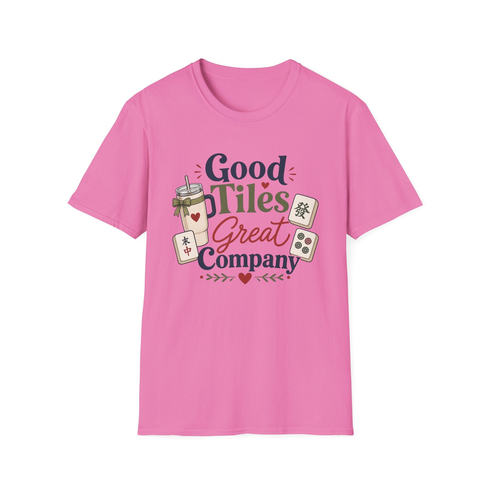 Mahjong T-Shirt — "Good Tiles, Great Company" Casual Tee