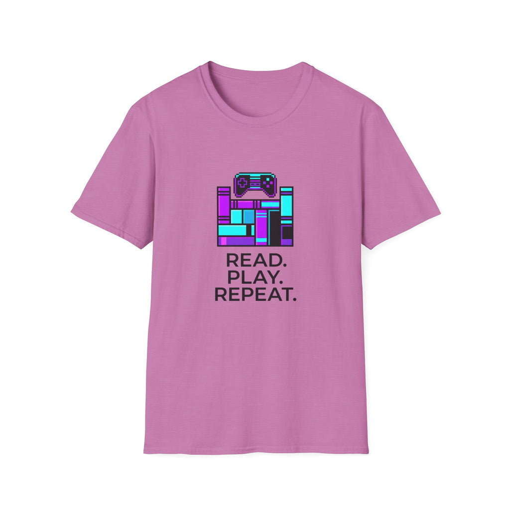 Gaming T-Shirt — Read. Play. Repeat. Retro Controller Graphic