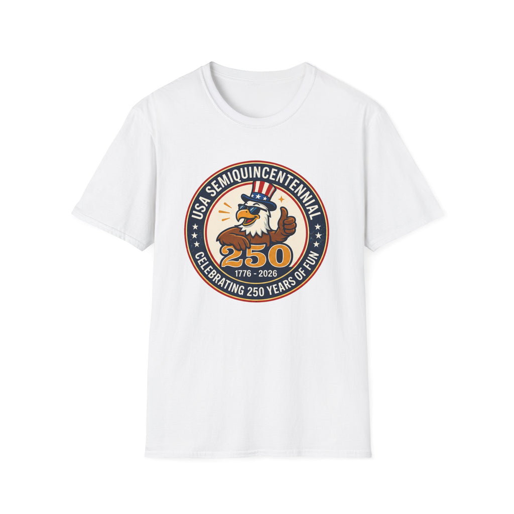 USA Semiquincentennial 250 Years Tee, Patriotic Eagle Celebration Shirt, Red White Blue Anniversary Graphic Top, American Pride Outfit T-Shirt