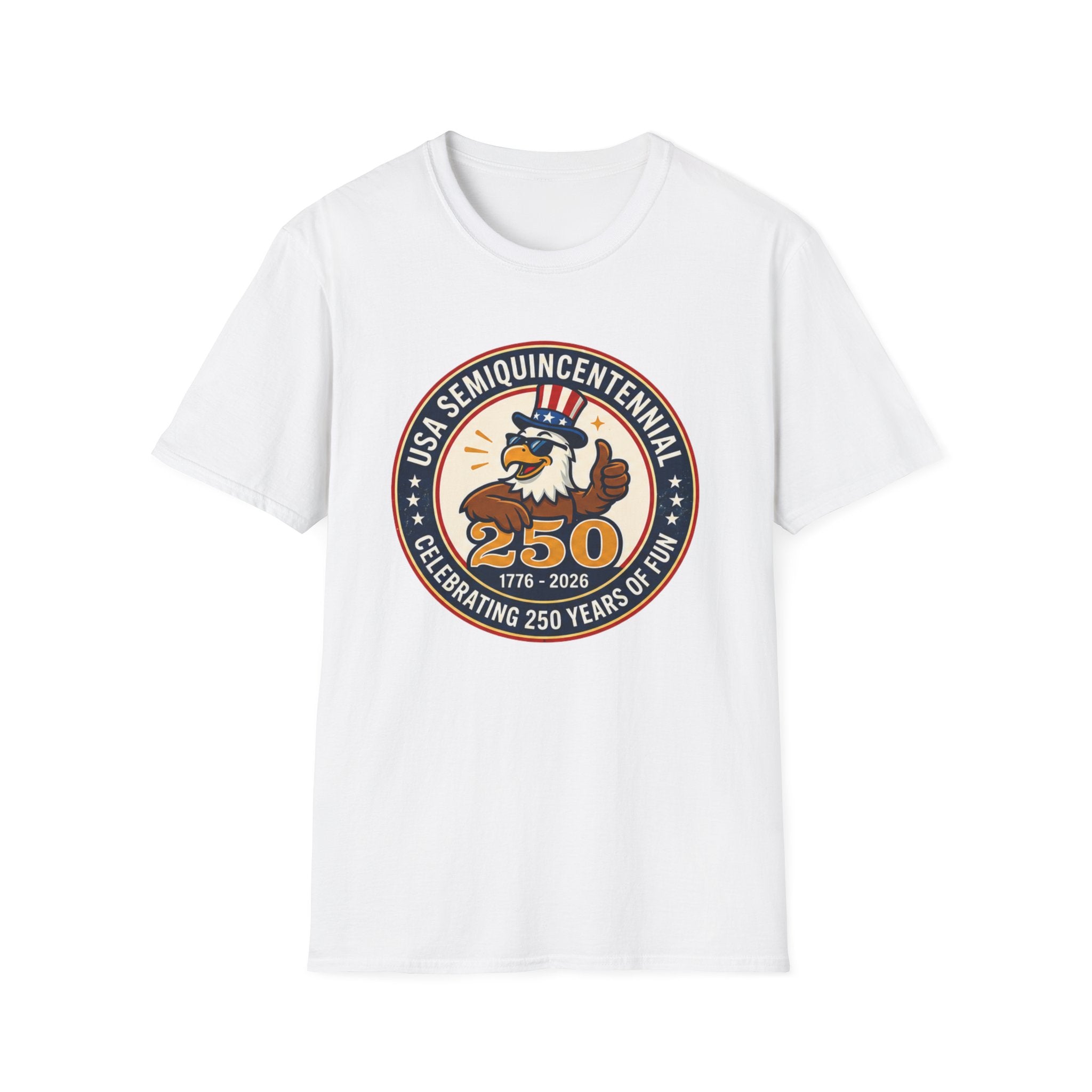 USA Semiquincentennial 250 Years Tee, Patriotic Eagle Celebration Shirt, Red White Blue Anniversary Graphic Top, American Pride Outfit T-Shirt