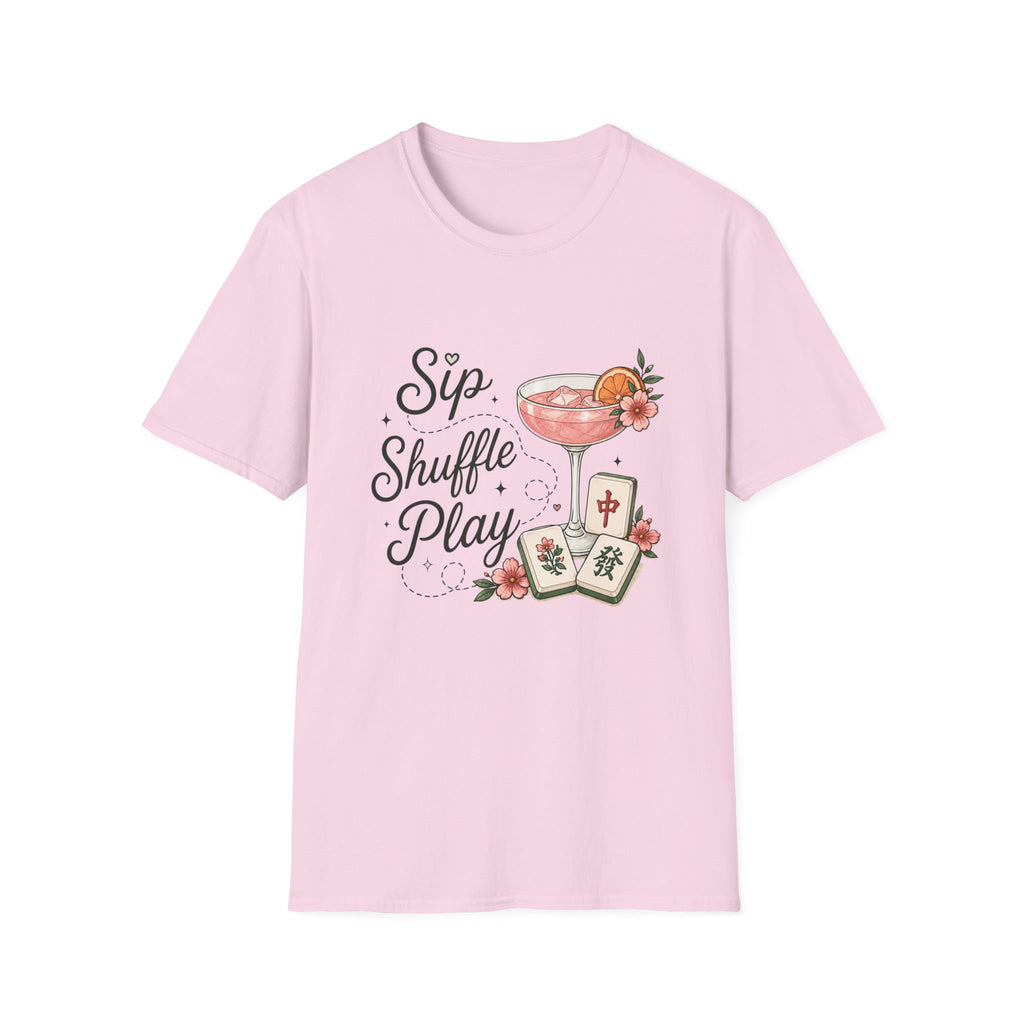 Sip Shuffle Play Cocktail & Mahjong T‑Shirt