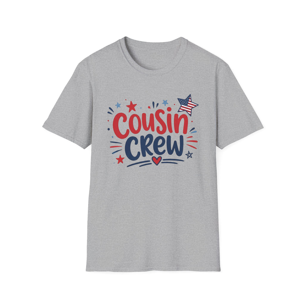 Patriotic Cousin Crew T-Shirt | American Flag Star Graphic Tee, Fourth Of July Family Matching Holiday Top