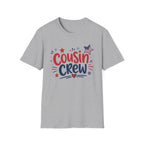 Patriotic Cousin Crew T-Shirt | American Flag Star Graphic Tee, Fourth Of July Family Matching Holiday Top