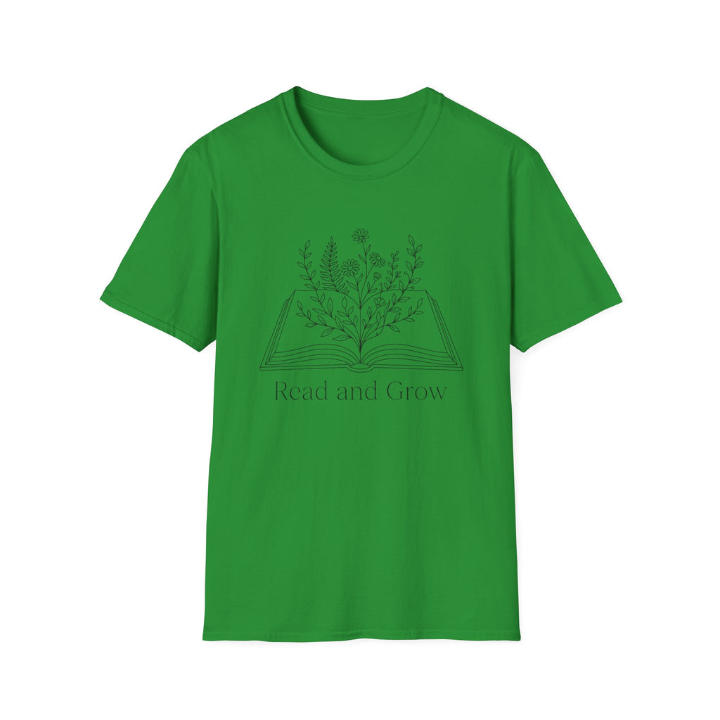 T-Shirt — Read and Grow Floral Book Illustration