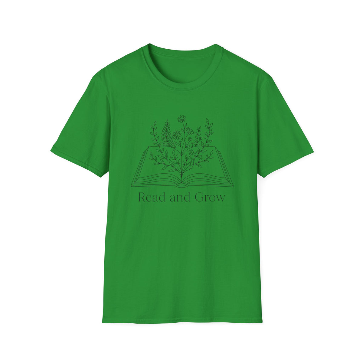 T-Shirt — Read and Grow Floral Book Illustration