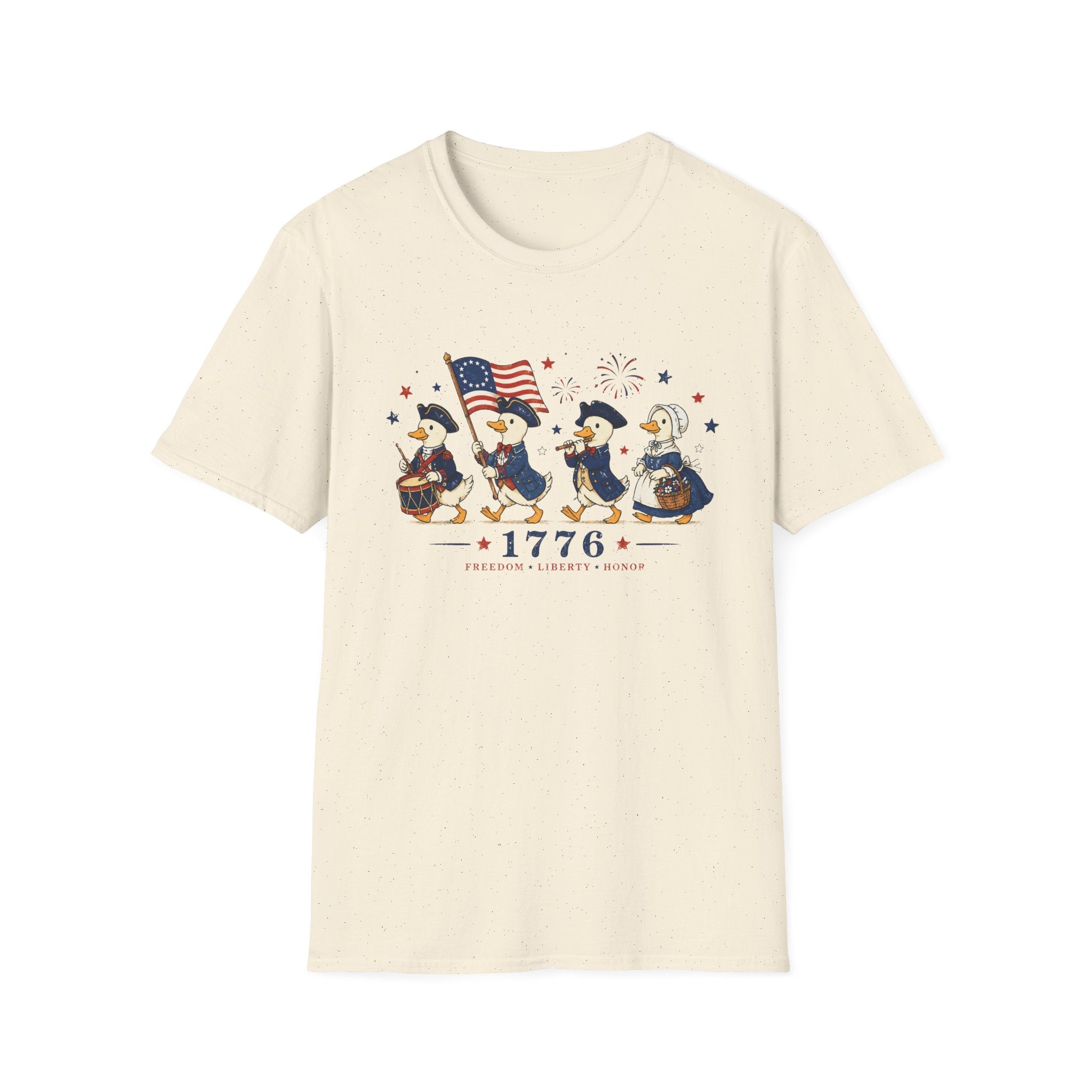 Revolutionary Duck Parade Shirt, Patriotic Duck 1776 T-Shirt, Funny 4th of July Duck Tee, Colonial Duck Marching Band, Freedom Liberty Honor USA Gift
