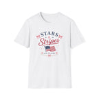 Stars and Stripes 250 Years Tee, USA Anniversary Shirt, Red White Blue Flag Graphic Top, Patriotic American Pride Outfit T-Shirt