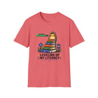 Literacy Level-Up T-Shirt — "Leveling Up My Literacy" Book Gamer Tee