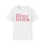 Simply a Girl Floral T-Shirt — Feminine Pink Blossom Graphic Tee
