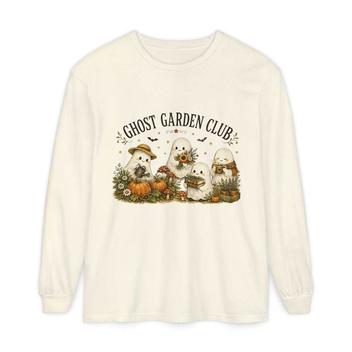 Ghost Garden Club Autumn Fall Long Sleeve T-Shirt