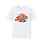 Retro America Shirt 4th of July Vintage Mountain Graphic Tee Sunset Landscape Fourth July Patriotic Stars Nature Lover
