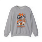 Girlie Ghouls Halloween Cute Orange Bow Spooky Crewneck Sweatshirt