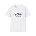 USA Est 1776 T-Shirt | Patriotic American Flag Colors Graphic Tee, Fourth Of July Casual Clothing