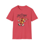 Hot Doggin Since 1776 Tee, Patriotic USA Hot Dog Shirt, Fun Red White Blue Graphic Top, Fourth of July Celebration Outfit Unisex Softstyle T-Shirt