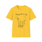 Happy 4th of July, Stick Figure Family T-Shirt, 250th Anniversary Tee, 1776 2026, America 250 Years, Gift, Independence Day