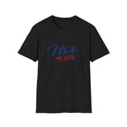USA Est 1776 T-Shirt | Patriotic American Flag Colors Graphic Tee, Fourth Of July Casual Clothing
