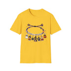 Halloween Charm Bracelet T-Shirt — Cute Howl-ween Puppy Dog & Ghost Graphic Tee