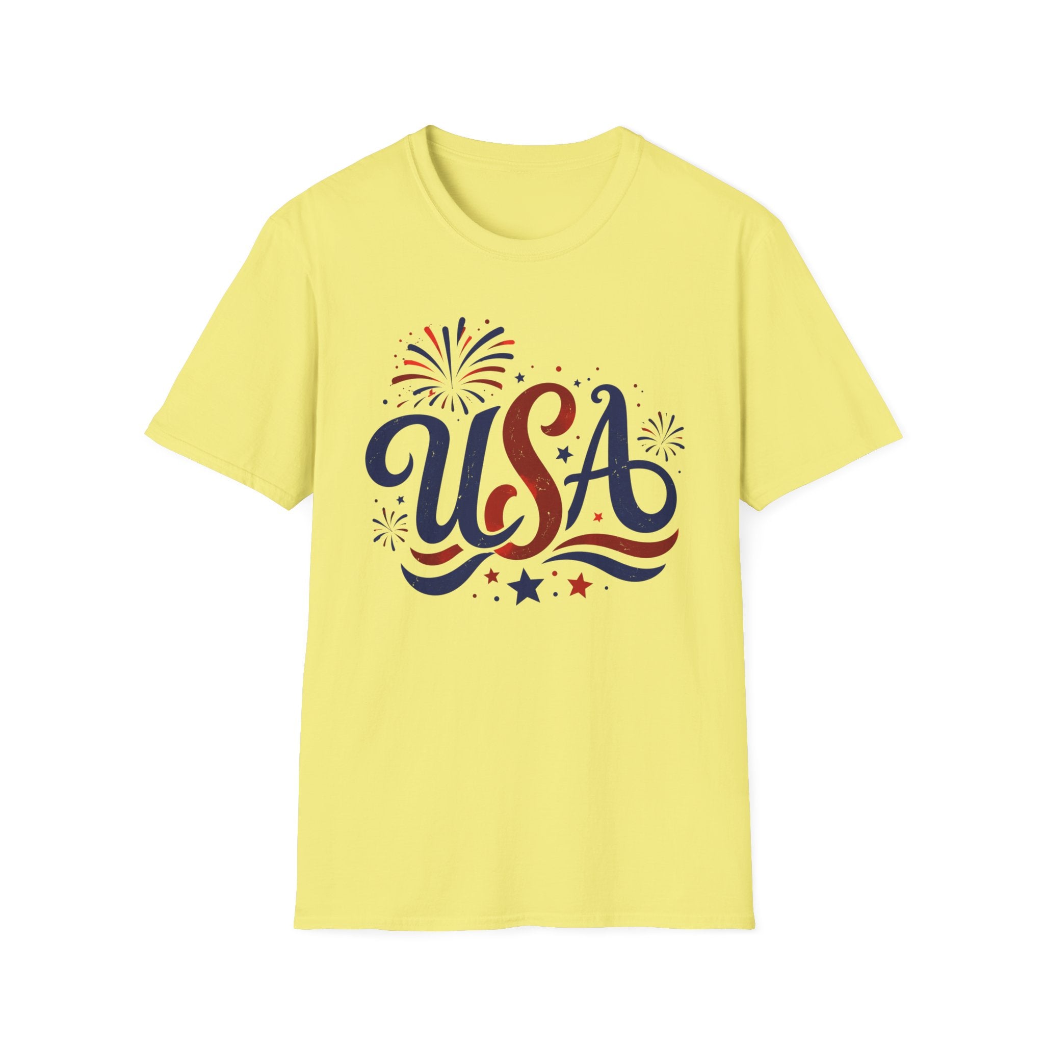 Patriotic USA Fireworks Graphic Tee - 4th of July Celebration Patriotic T-Shirt