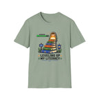 Literacy Level-Up T-Shirt — "Leveling Up My Literacy" Book Gamer Tee