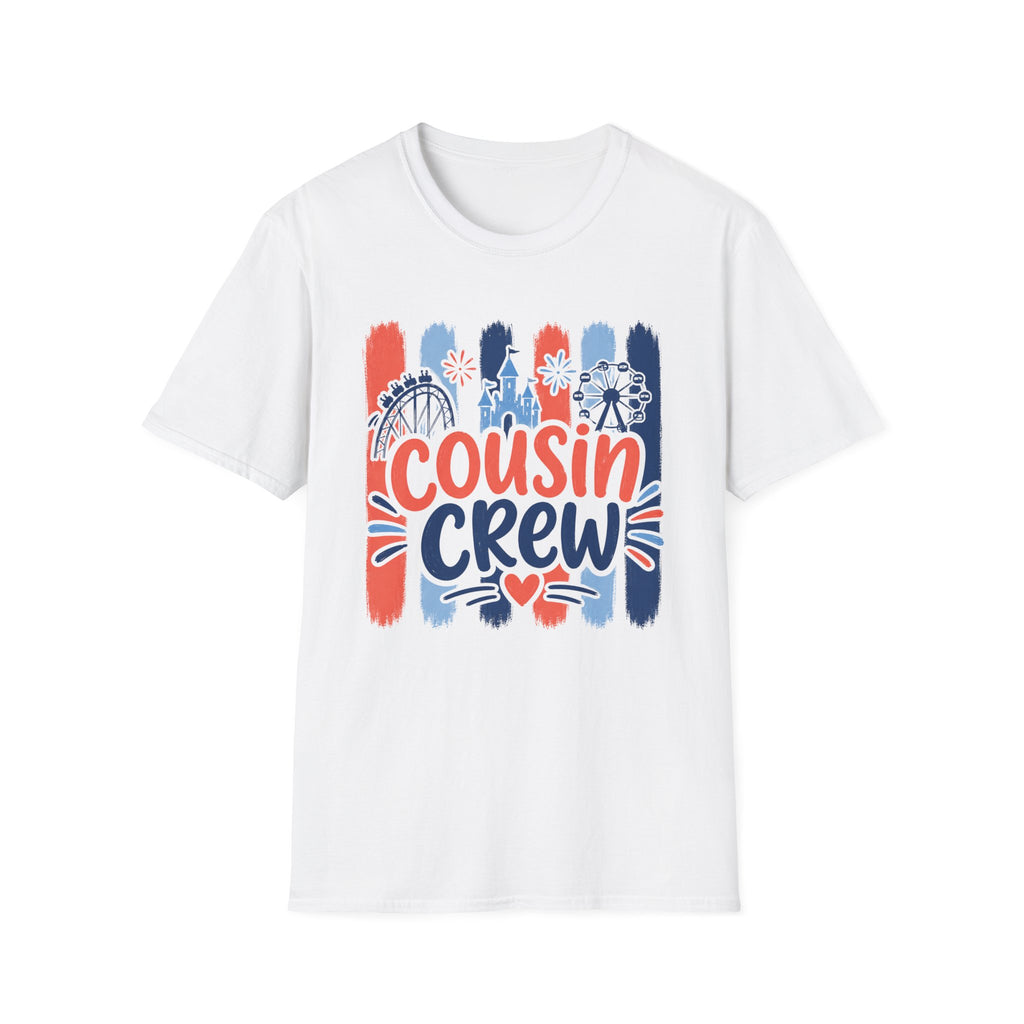 Cousin Crew Patriotic Tee, Red White Blue Fireworks Shirt, Family Matching Fourth of July Outfit, Festive USA Graphic Top