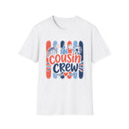 Cousin Crew Patriotic Tee, Red White Blue Fireworks Shirt, Family Matching Fourth of July Outfit, Festive USA Graphic Top