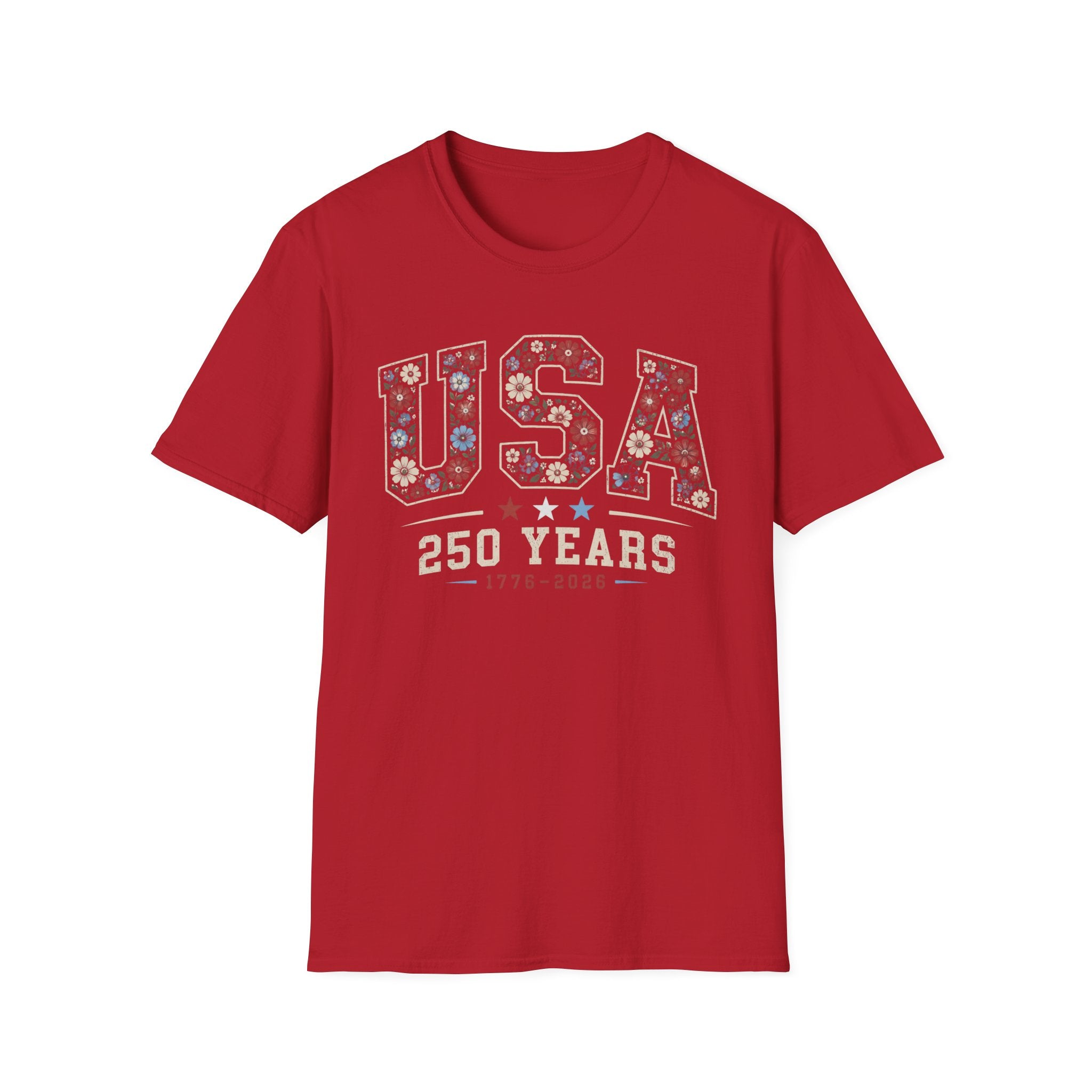 USA 250 Years Tee, 1776–2026 Anniversary Shirt, Patriotic American Pride Graphic Top, Red White Blue Celebration Outfit T-Shirt