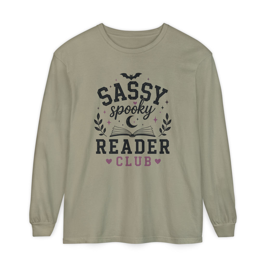 Sassy Spooky Reader Club Halloween Book Lover Long SleeveT-Shirt
