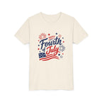 Happy Fourth of July Tee, Patriotic Red White Blue USA Shirt, Fireworks Celebration Graphic Top, Independence Day Outfit Youth Short Sleeve Tee